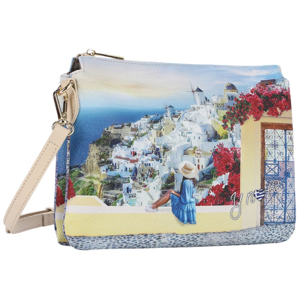 YNot shoulder bag 2 scomparti stampa Greek Summer YES630S5 Borse YNot