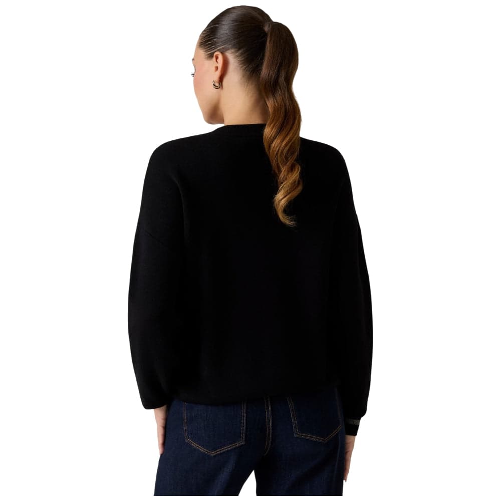 Guess maglione nero con logo borchie SYLVIE W5BR42Z26I2JBLK in Maglioni Prodotti di Classe - Nocera Superiore, commercioVirtuoso.it