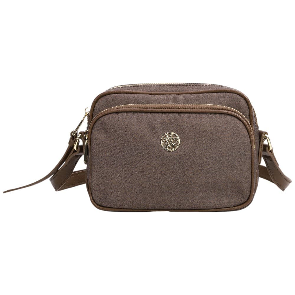 YNot borsa camera 2 zip bag brown linea Cloud CLO046F5