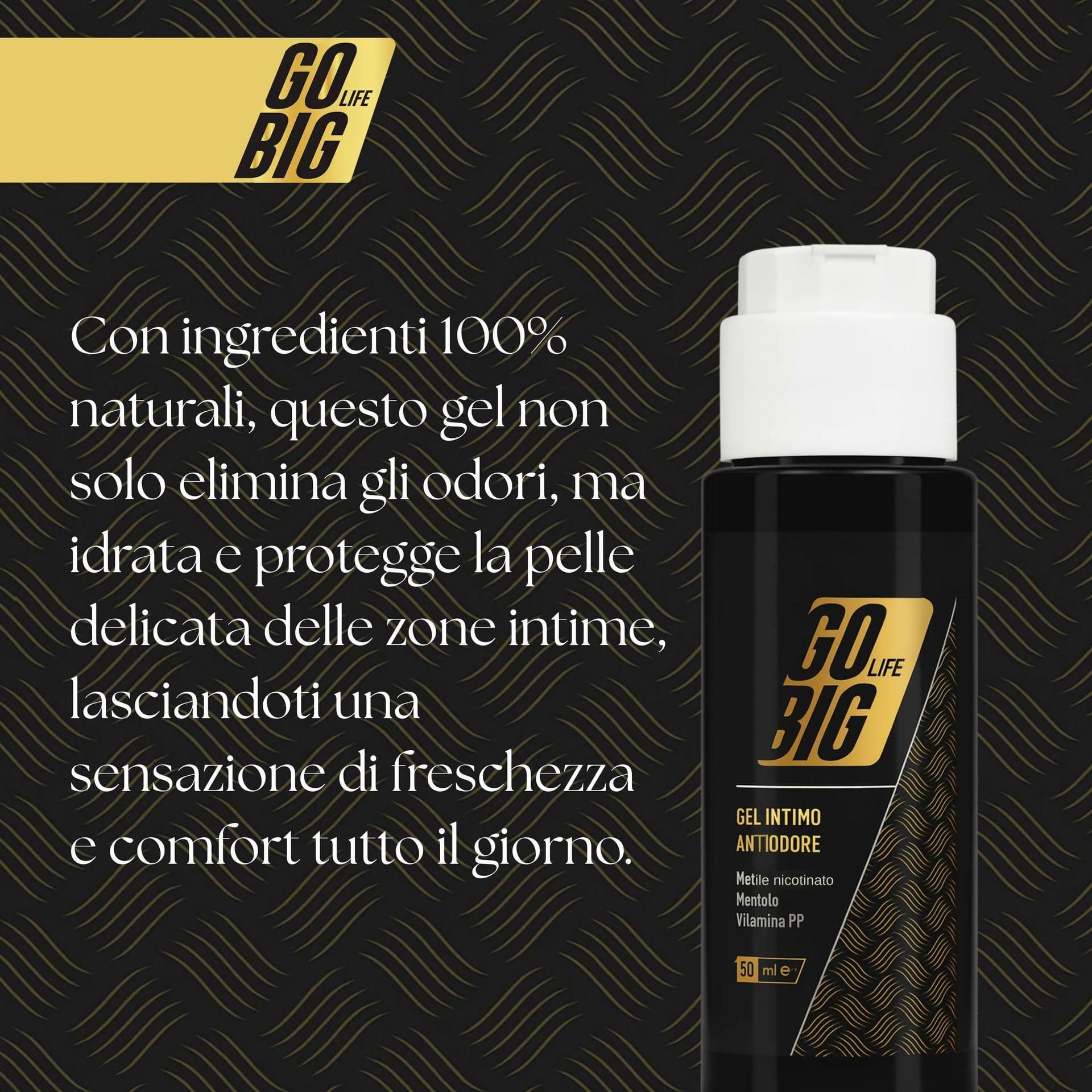 Gobig life gel intimo antiodore uomo con mentolo e vitamina pp | elimina cattivi odori, freschezza naturale, 100% ingredienti naturali | igiene intima maschile - protezione quotidiana in Creme e gel per l'igiene intima BasketGuru Italia - Palermo, commercioVirtuoso.it