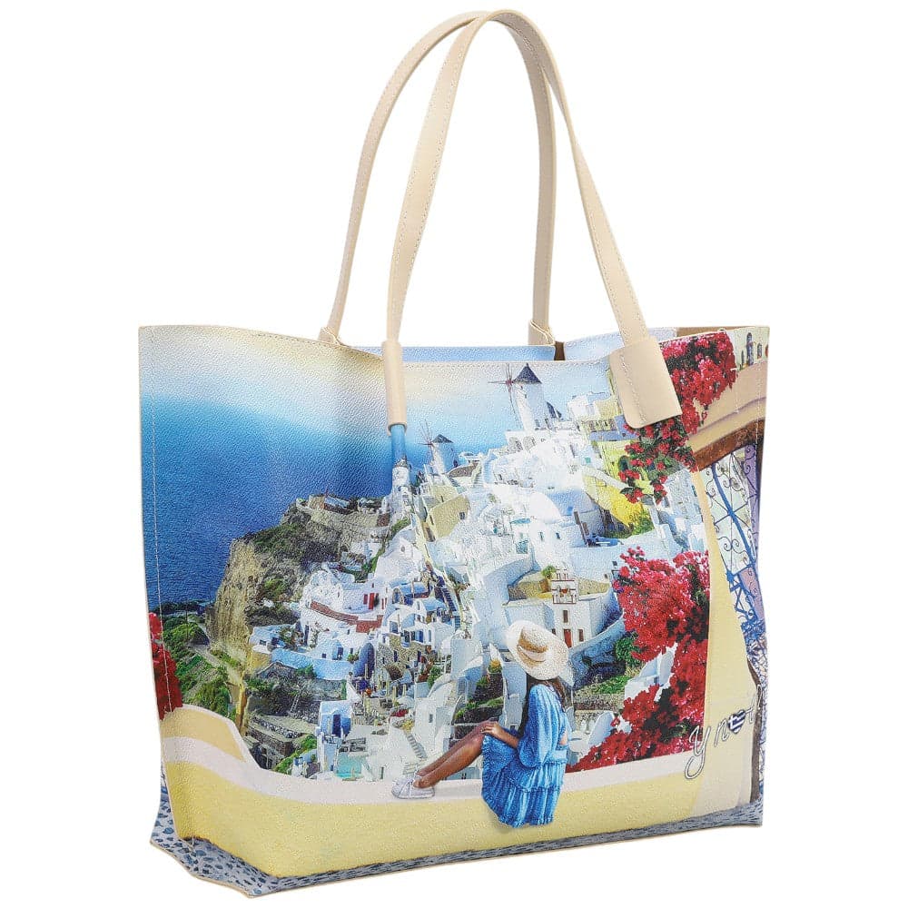 YNot shopping bag large stampa Greek Summer YES707S5 Borse YNot