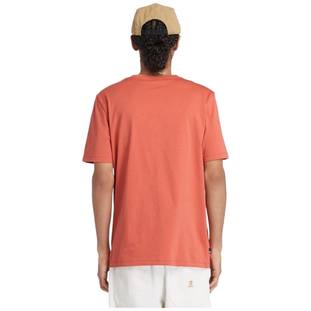 Timberland t-shirt arancione chiaro logo lineare TB0A5UPQEI4 T-shirt Timberland