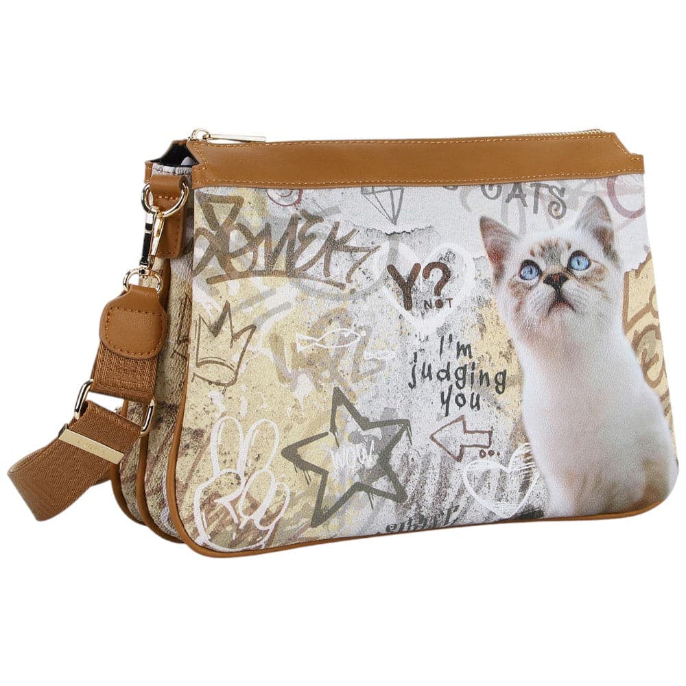YNot borsa a tracolla shoulder bag stampa Gatto linea Metro Chic MTC016S5 Borse YNot