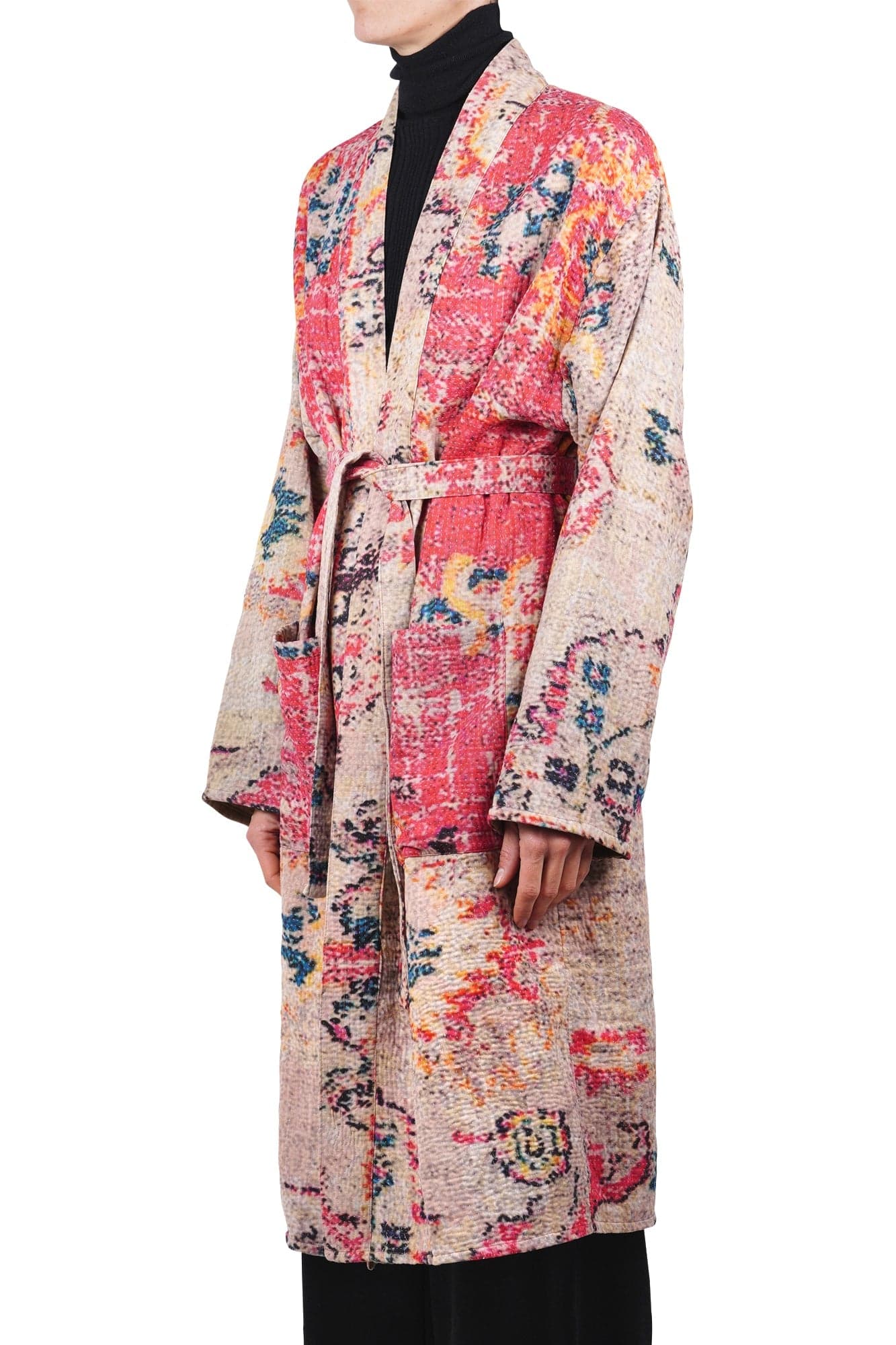 LA FEMME BLANCHE La Femme Blanche - Kimono - 470163 - Grigio/Rosa da donna in Accappatoi e vestaglie Drestige - Casamassima, commercioVirtuoso.it
