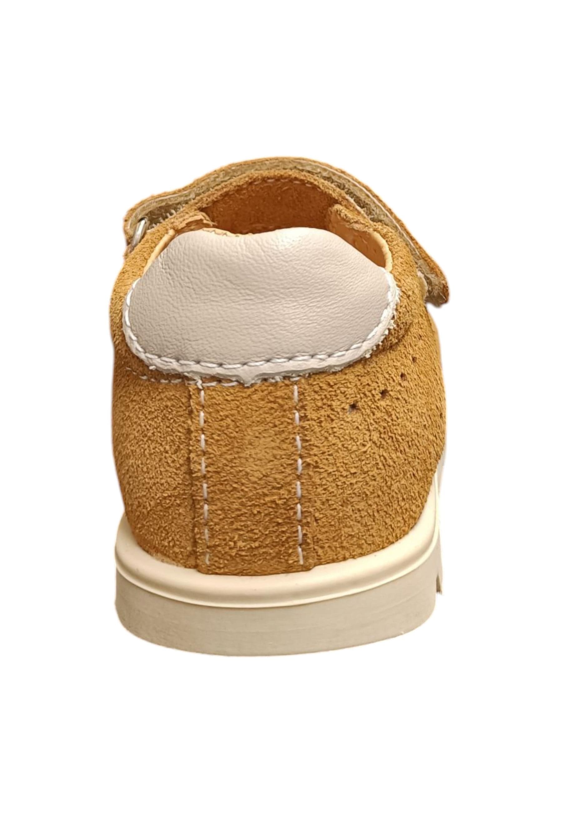 Sandalo bambino Balocchi BART cuoio suede-tessuto - Primi passi tallonato con velcro in Ballerine Scarpetteria Gica - Trani, commercioVirtuoso.it