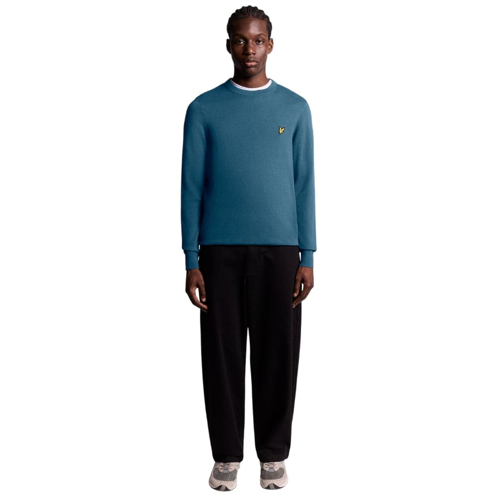 Lyle & Scott pullover merino blu acqua KN2110VC in Maglioni Prodotti di Classe - Nocera Superiore, commercioVirtuoso.it