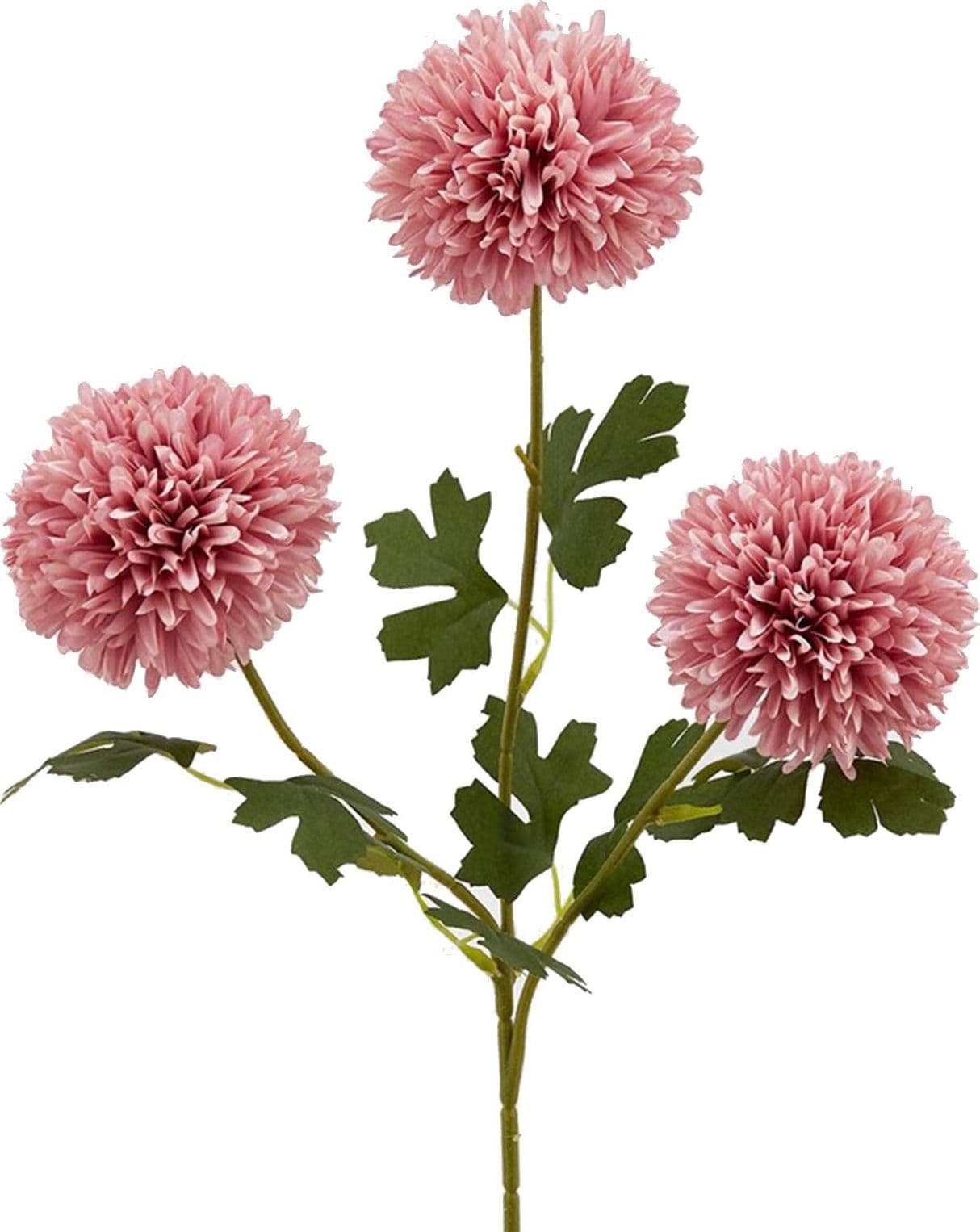 Fiore artificiale "Dalia" effetto realistico con stelo e foglie verdi  h 65 cm – Rosa – Edg Di Enzo De Gasperi – pianta