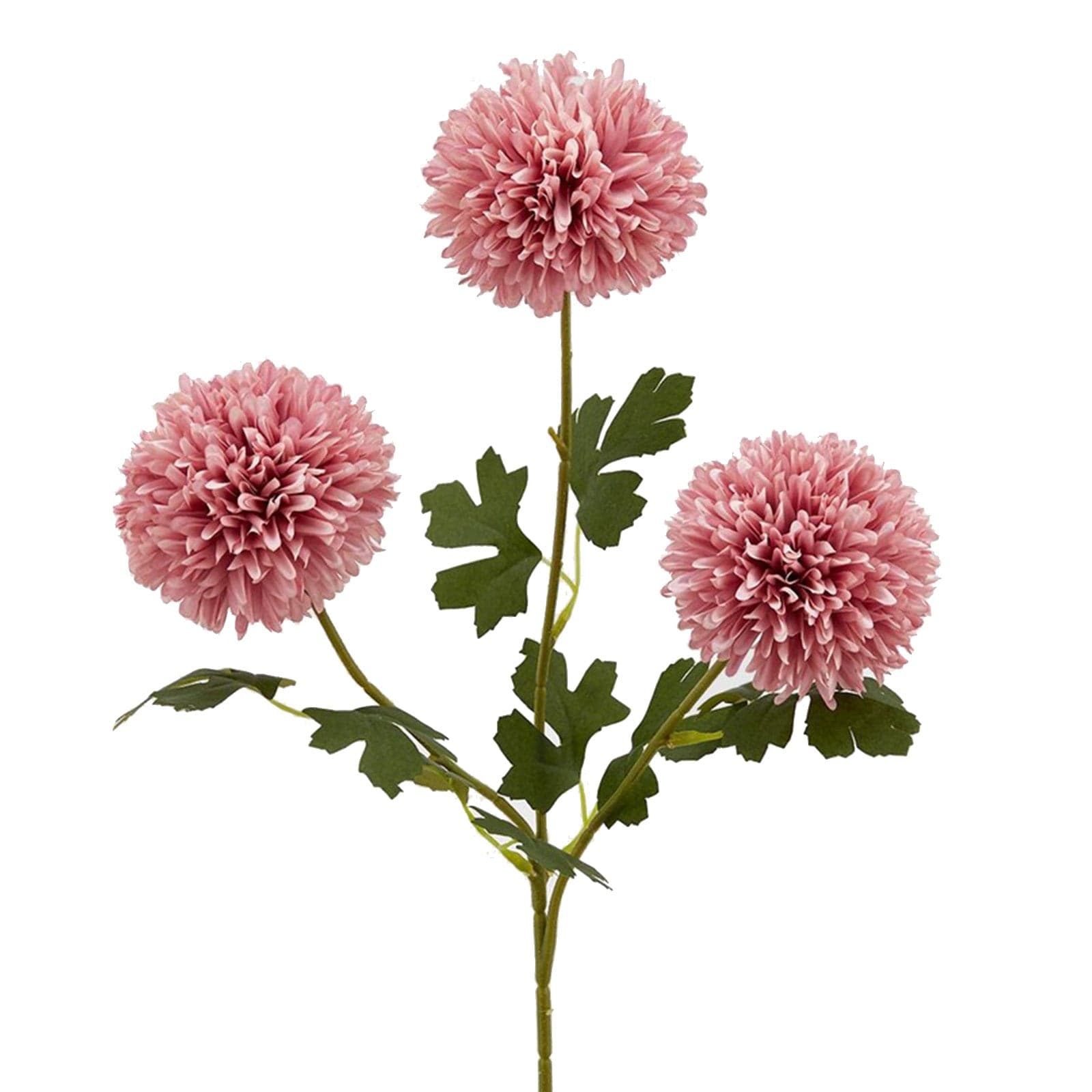 Fiore artificiale "Dalia" effetto realistico con stelo e foglie verdi  h 65 cm - 6