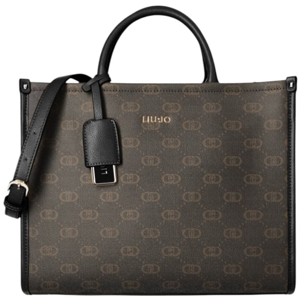 Liu Jo borsa tote nera con logo AF5206E0668-22222 in Borse Tote Prodotti di Classe - Nocera Superiore, commercioVirtuoso.it