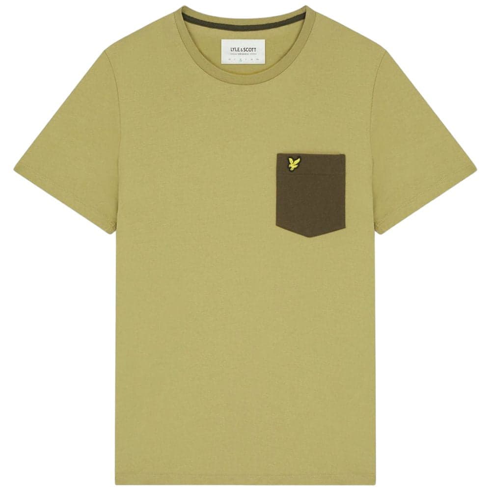 Lyle & Scott t-shirt verde con taschino TS831VOG T-shirt Lyle & Scott