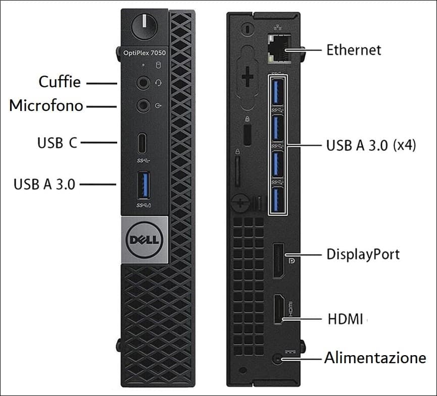 PC Dell Optiplex 7050 Mini Intel Core i5-7500T 8/256GB Ricondizionato in  DFP Elettronica Store - Scafati, commercioVirtuoso.it