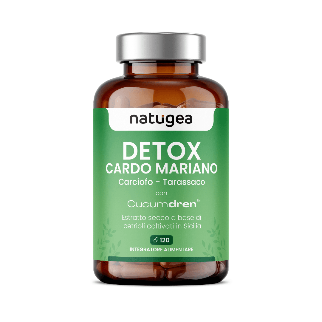 Integratore con Cardo Mariano, Carciofo e Tarassaco – Funzione Epatica e Digestiva – Drenaggio Liquidi – 120 Capsule Vegane