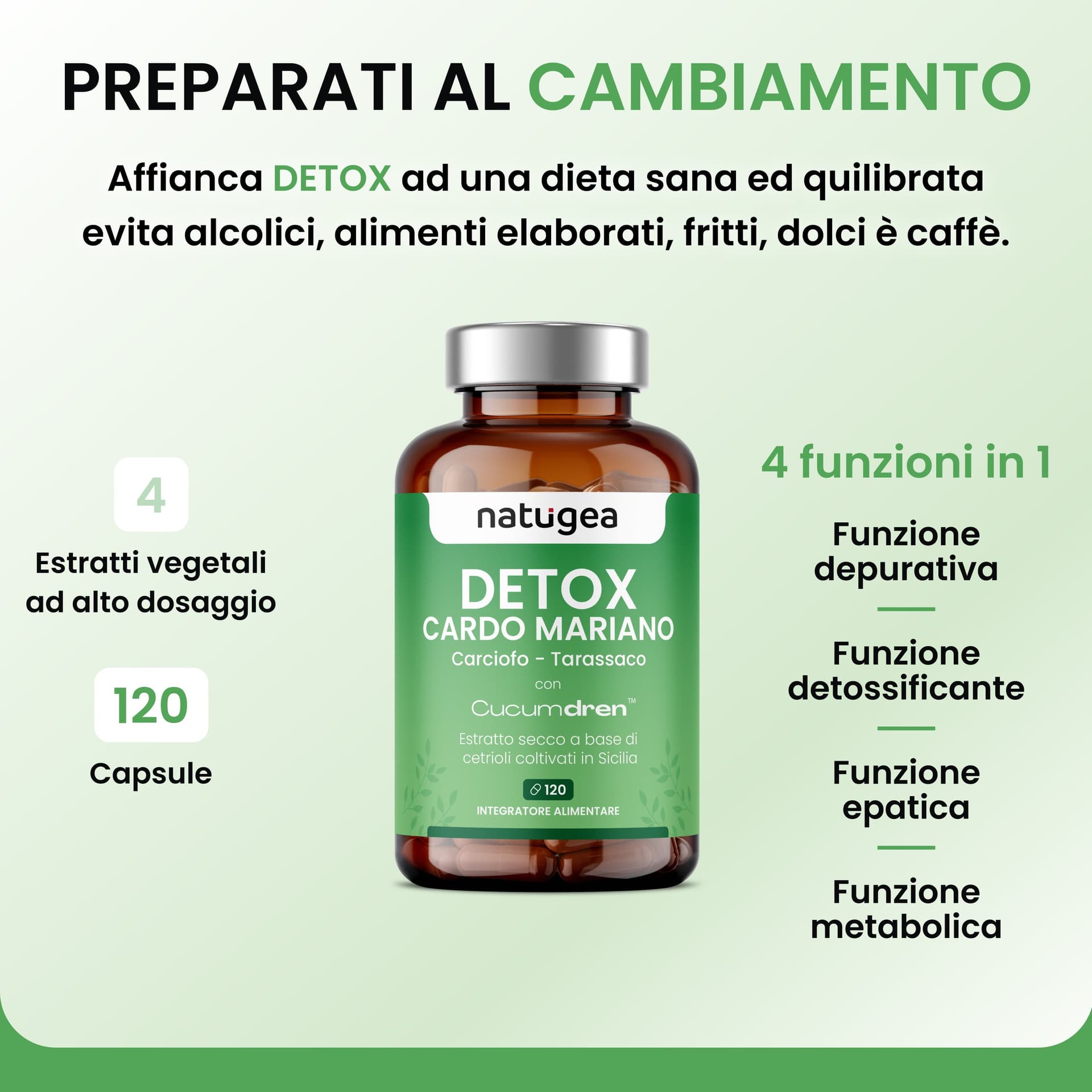 Detox Fegato e Intestino con Cardo Mariano e Cucumdren® in Autocategorizzazione Natugea - Pavia, commercioVirtuoso.it