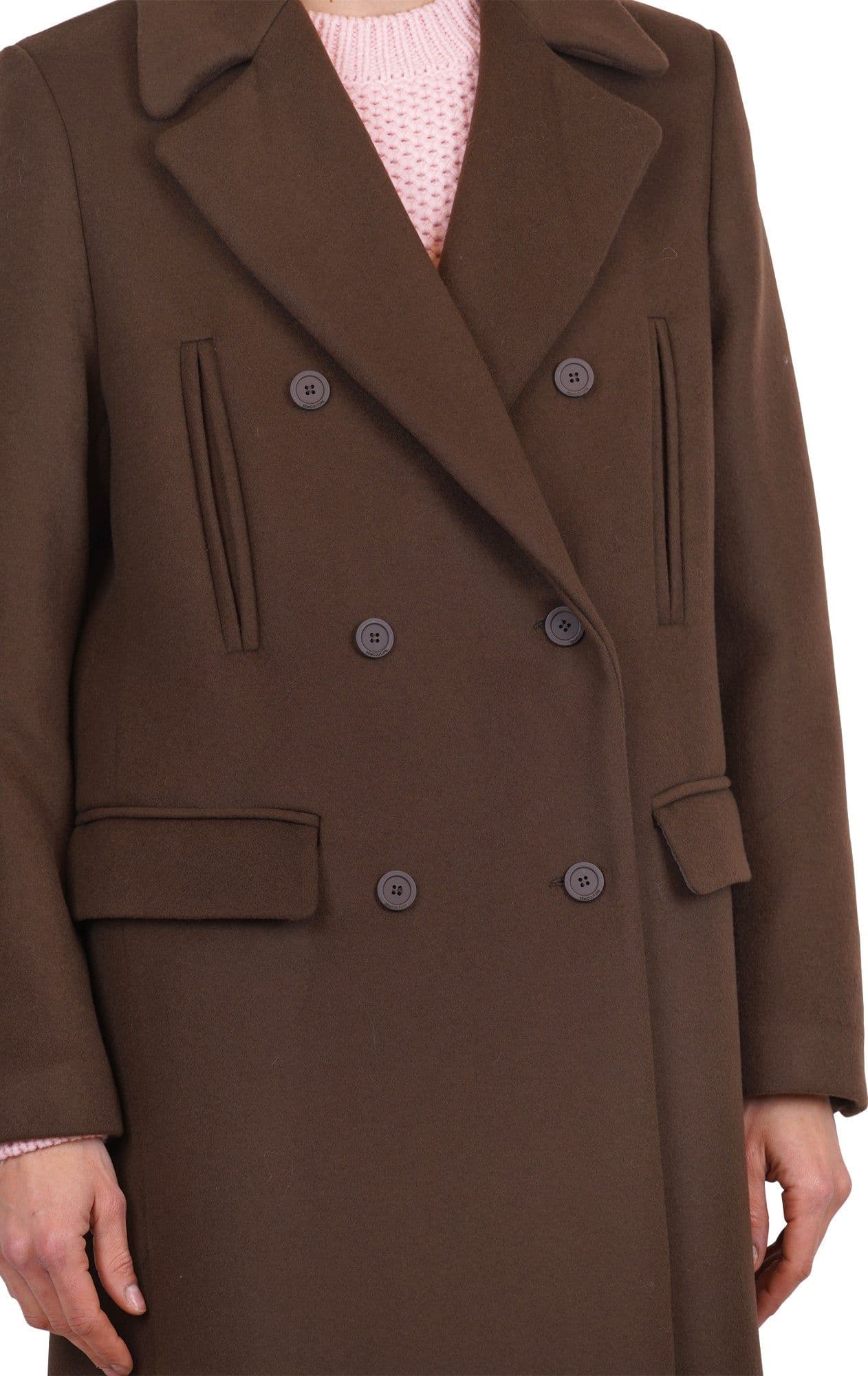 Semi-Couture Semi Couture - Cappotto - 461696 - Cioccolato da donna in Cappotti Drestige - Casamassima, commercioVirtuoso.it