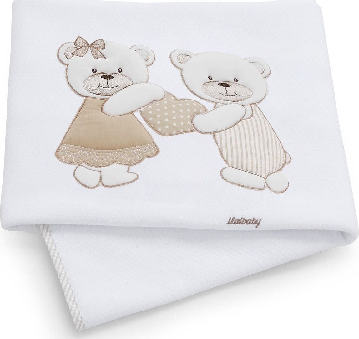 Copertina Lettino in Cotone Piquè Italbaby Dolci Coccole in Coperte La Casa Del Bebè - Napoli, commercioVirtuoso.it
