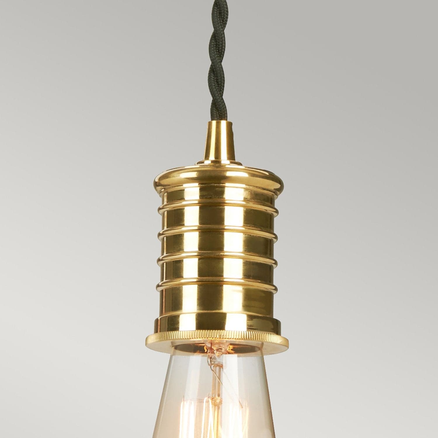 Sospensione Contemporanea Douille Ottone Nero Ottone Lucido Ottone 1 Luce E27 in Lampade a sospensione LuceArt - Montecorvino Pugliano, commercioVirtuoso.it