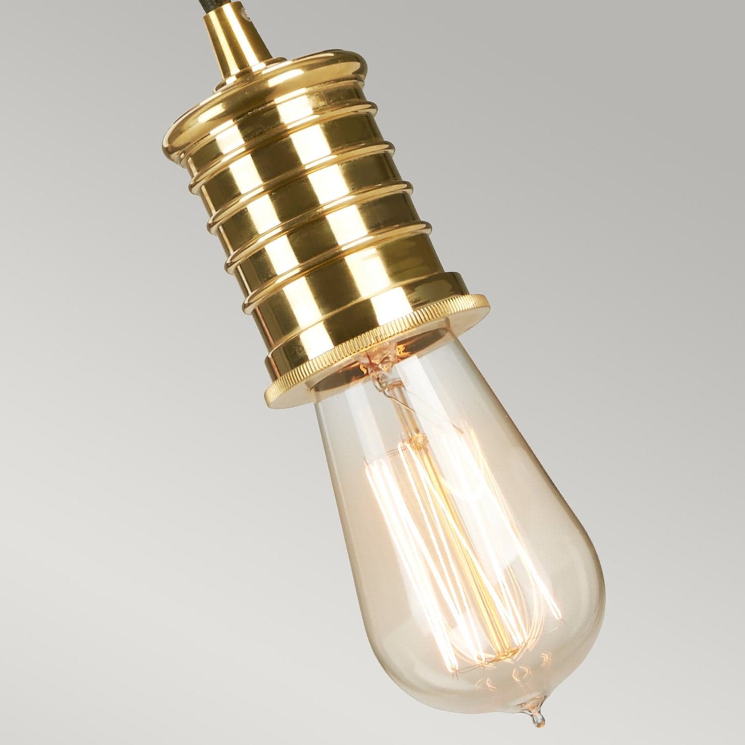 Sospensione Contemporanea Douille Ottone Nero Ottone Lucido Ottone 1 Luce E27 in Lampade a sospensione LuceArt - Montecorvino Pugliano, commercioVirtuoso.it