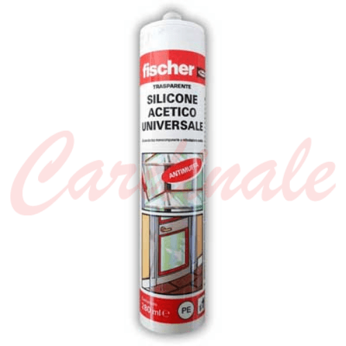 SILICONE ACETICO UNIVERSALE FISCHER TRASPARENTE CARTUCCIA ML. 280 ANTI MUFFA in Silicone Eternal Brico - Ariano Irpino, commercioVirtuoso.it