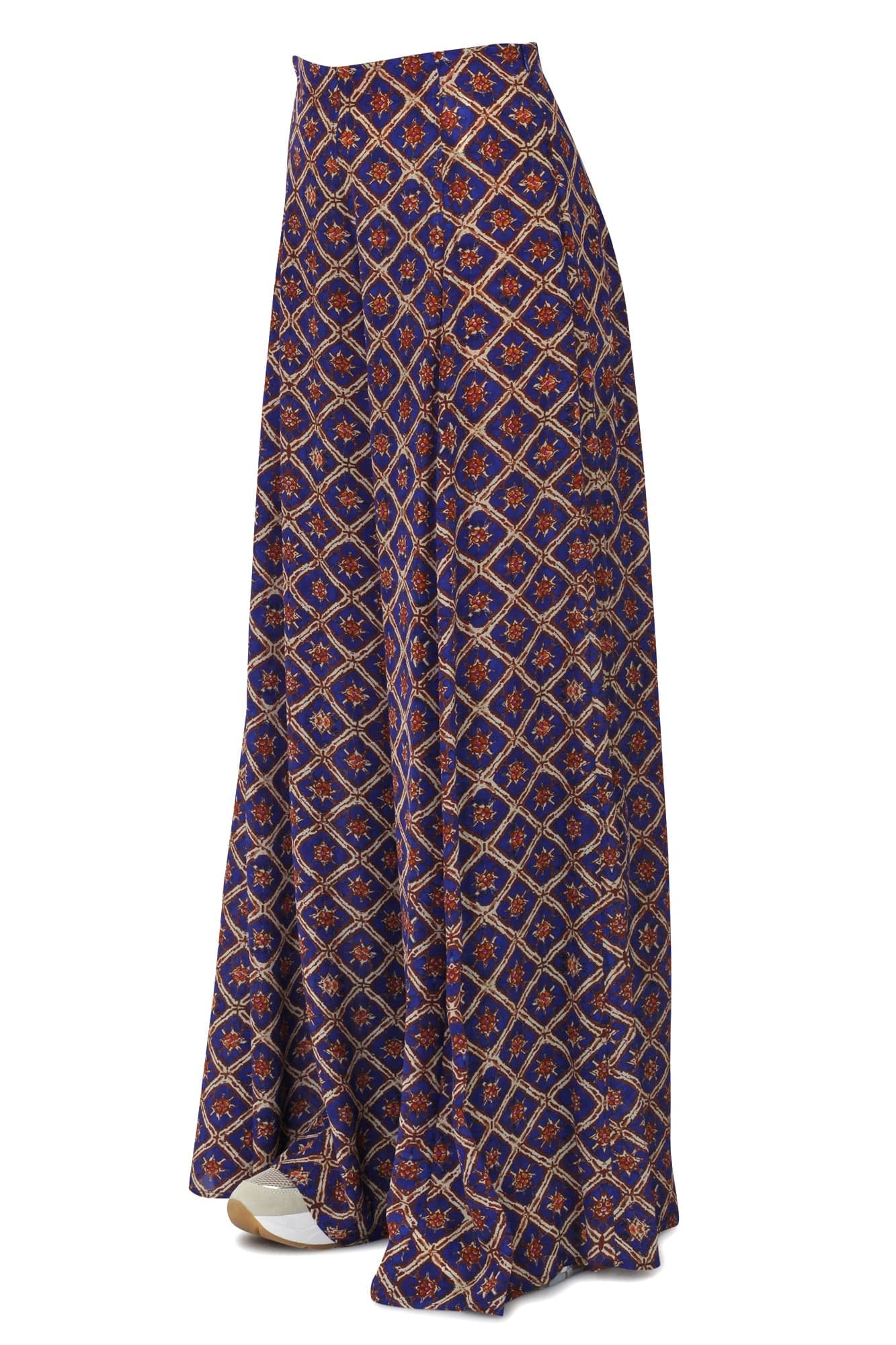 MALIPARMI Maliparmi - Pantalone - 450750 - Blu/Marrone da donna in Pantaloni Drestige - Casamassima, commercioVirtuoso.it