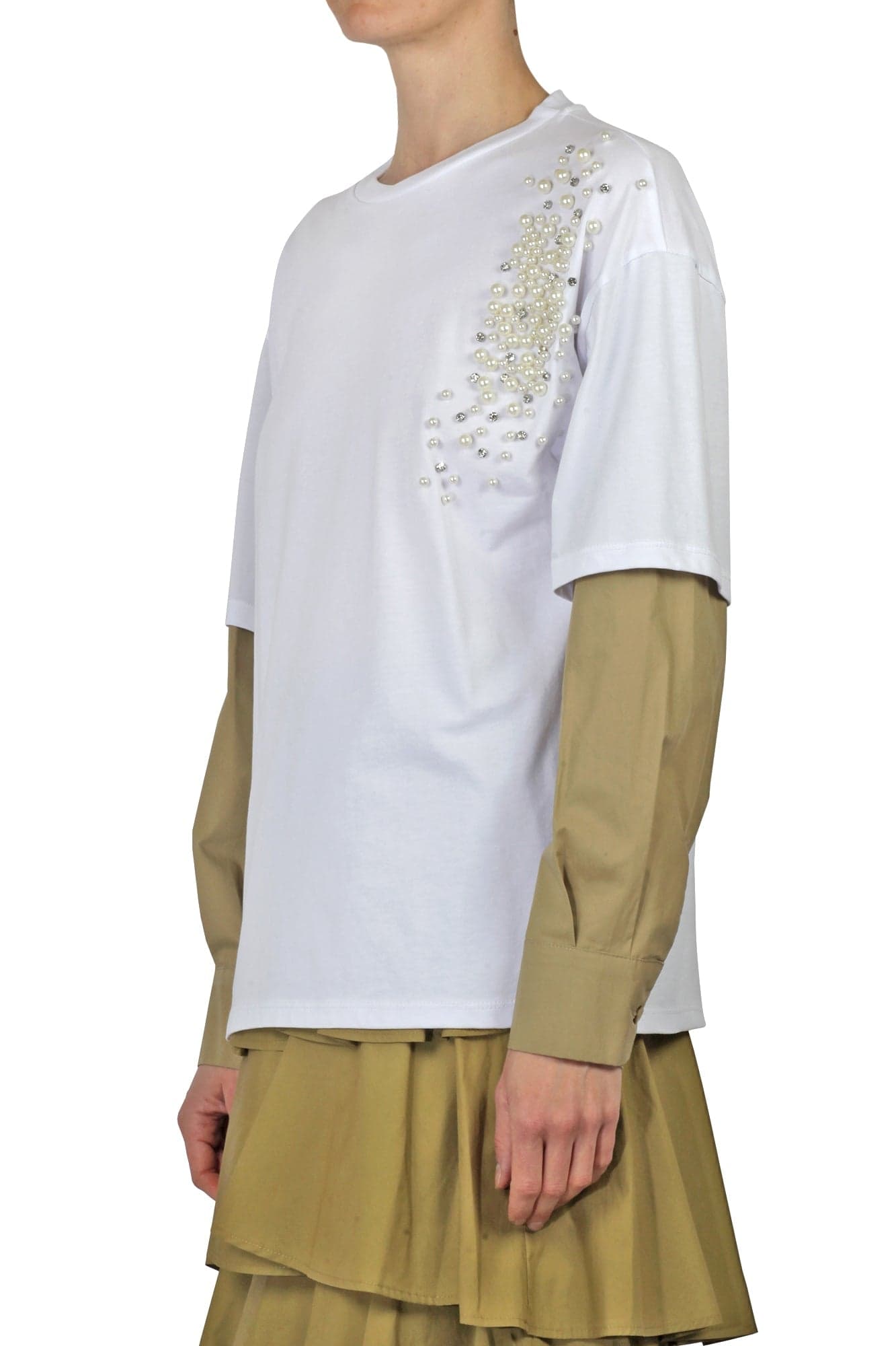 SOUVENIR Souvenir - Maglia - 451257 - Bianco/Beige da donna in T-shirt Drestige - Casamassima, commercioVirtuoso.it