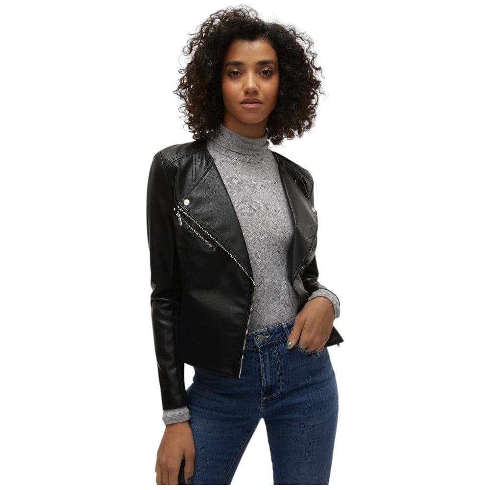Vero Moda giacca ecopelle nera Riley 10302441 in Giacche Prodotti di Classe - Nocera Superiore, commercioVirtuoso.it
