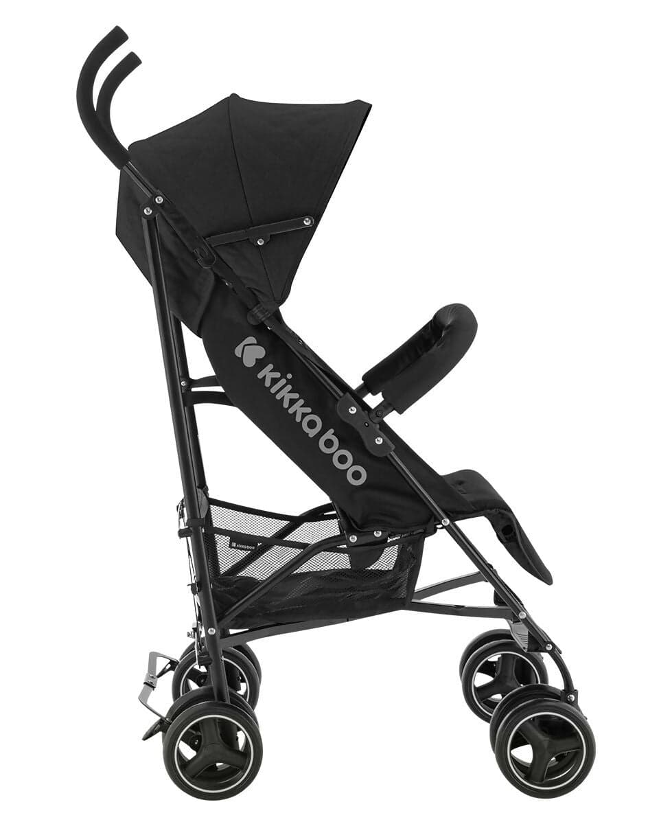 KIKKABOO Passeggino BEETLE - Passeggino da viaggio omologato fino a 22 kg - Pieghevole, Leggero, Compatto, colore NERO - telaio in alluminio, Chiusura Compatta, Schienale Reclinabile e Regolabile, Poggiagambe in Passeggini compatti Sanitaria Gioia del Bimbo - Villa San Giovanni, commercioVirtuoso.it