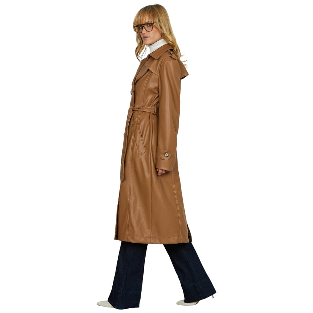 Relish trench lungo cuoio in ecopelle TRENX RDA2505011061 in Cappotti Prodotti di Classe - Nocera Superiore, commercioVirtuoso.it