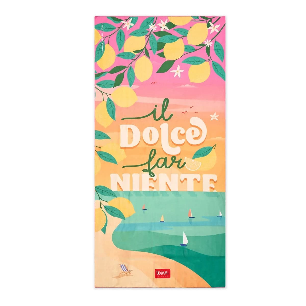 LEGAMI TELO MARE DOLCE FAR NIENTE - BEACH TOWEL in Teli mare Cartoleria Deja Vu - Crotone, commercioVirtuoso.it