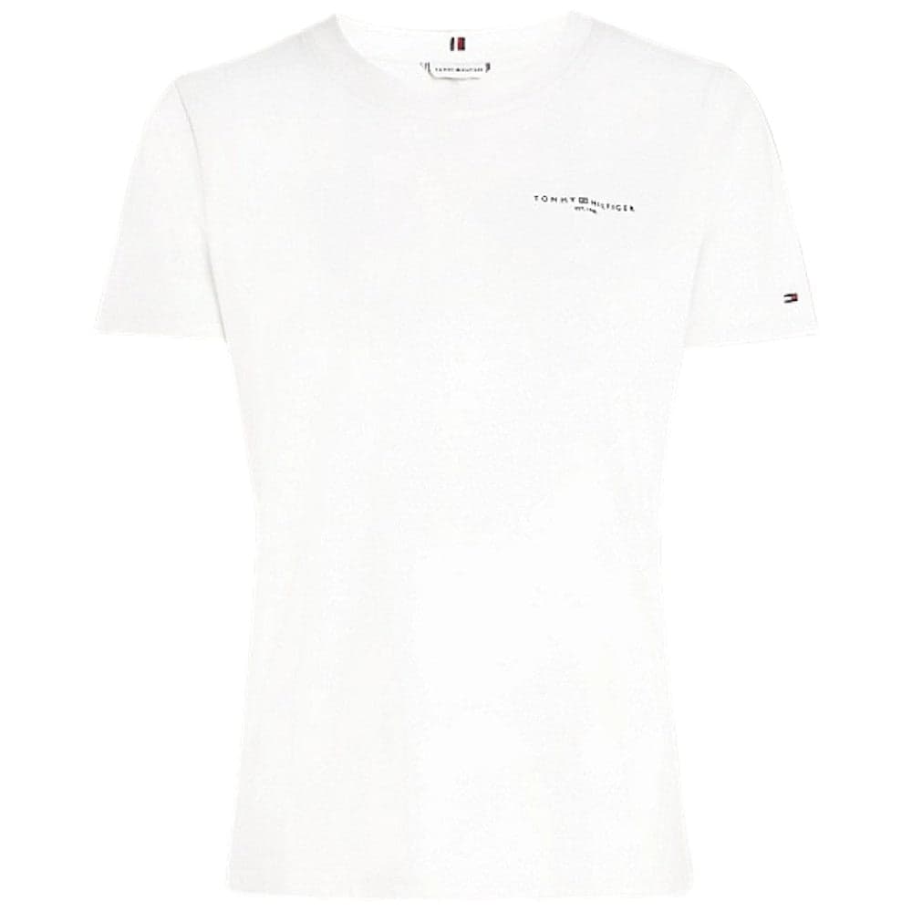 Tommy Hilfiger t-shirt bianco logo mini corp WW0WW37877 T-shirt Tommy Hilfiger