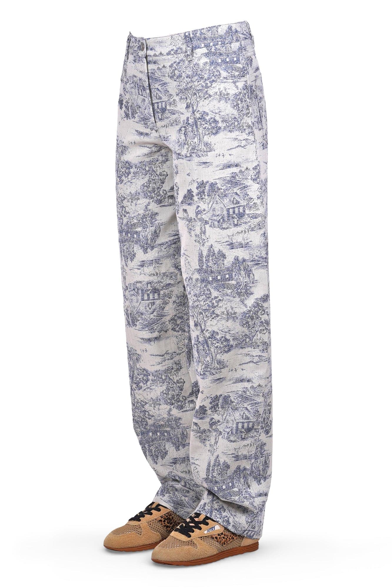 8PM 8pm - Pantalone - 470457 - Panna/Blu da donna in Pantaloni sportivi Drestige - Casamassima, commercioVirtuoso.it