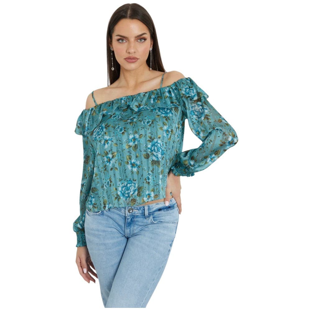Guess blusa verde acqua Lucy W4YH63 WGBL2
