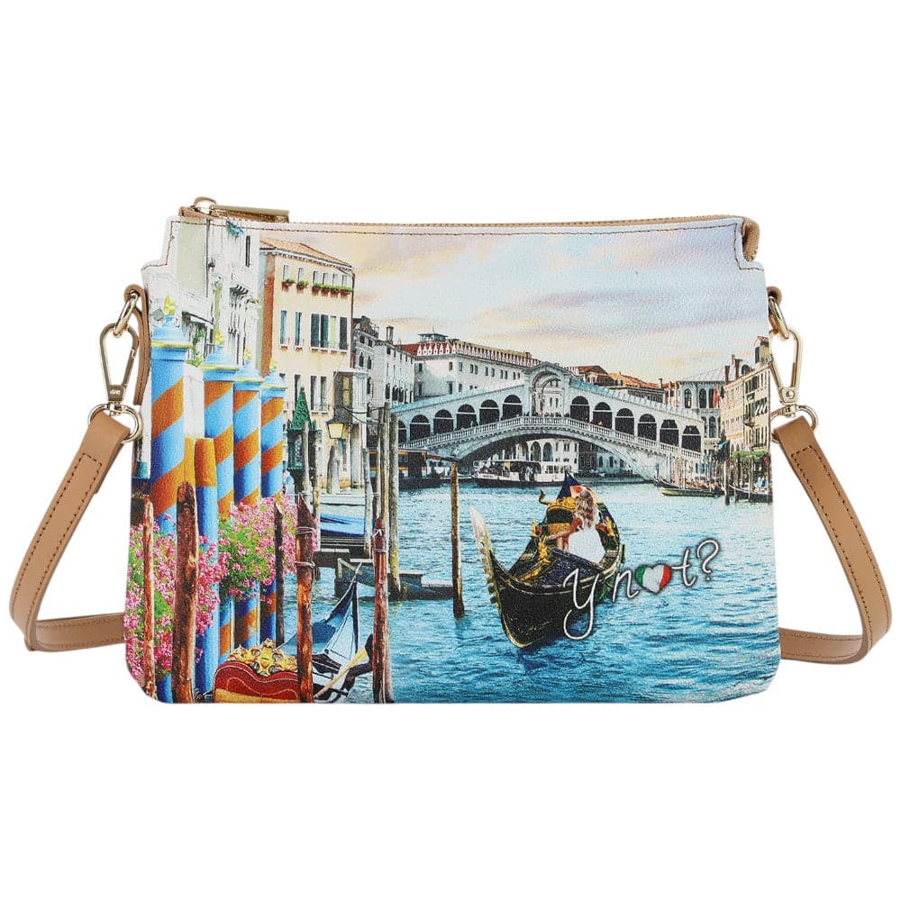 YNot shoulder bag 2 scomparti stampa Dream in Venice YES630S5