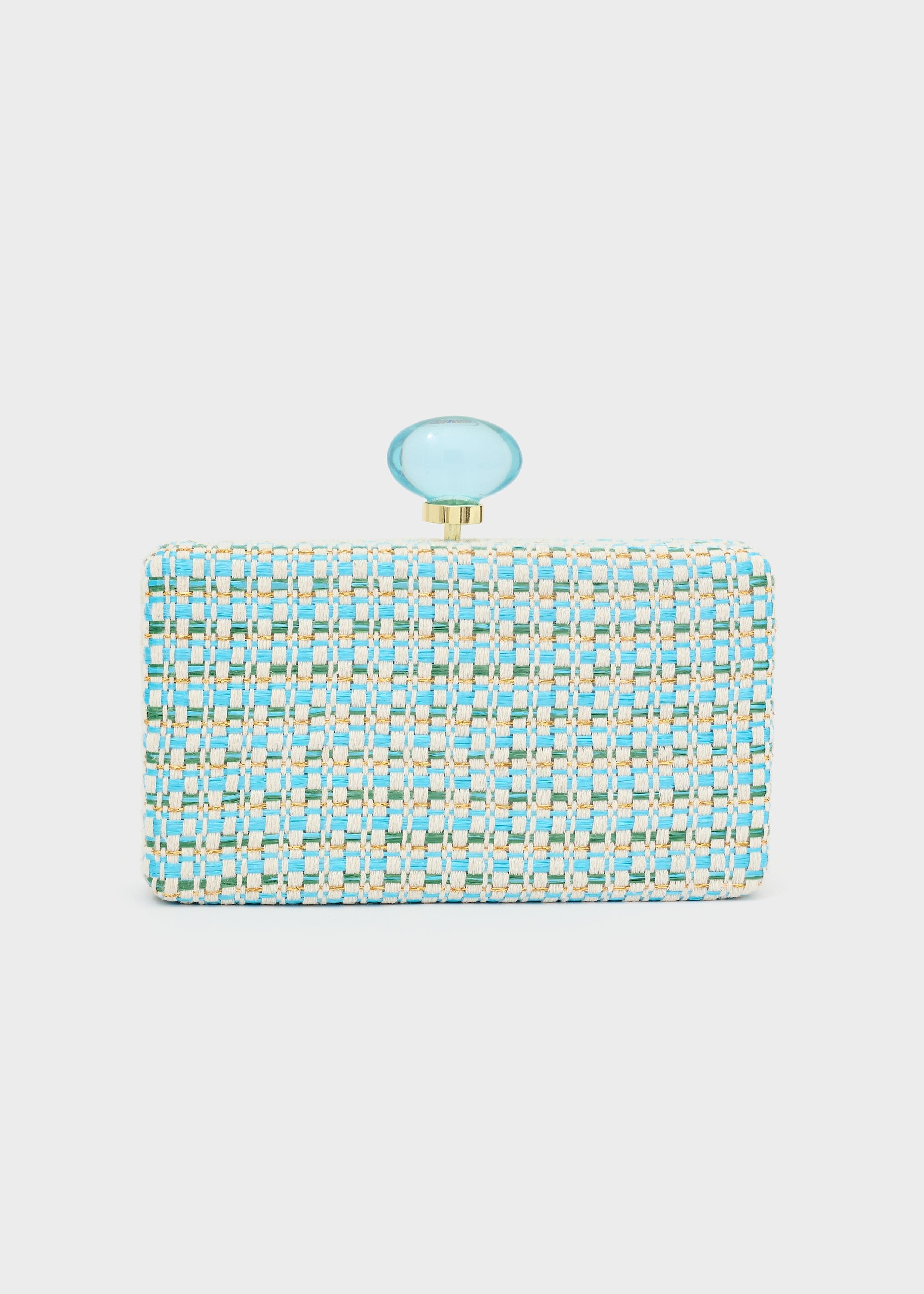 Clutch alba chiusura con pietre celeste in Borse a tracolla Kanal 32 - Santa Maria di Licodia, commercioVirtuoso.it