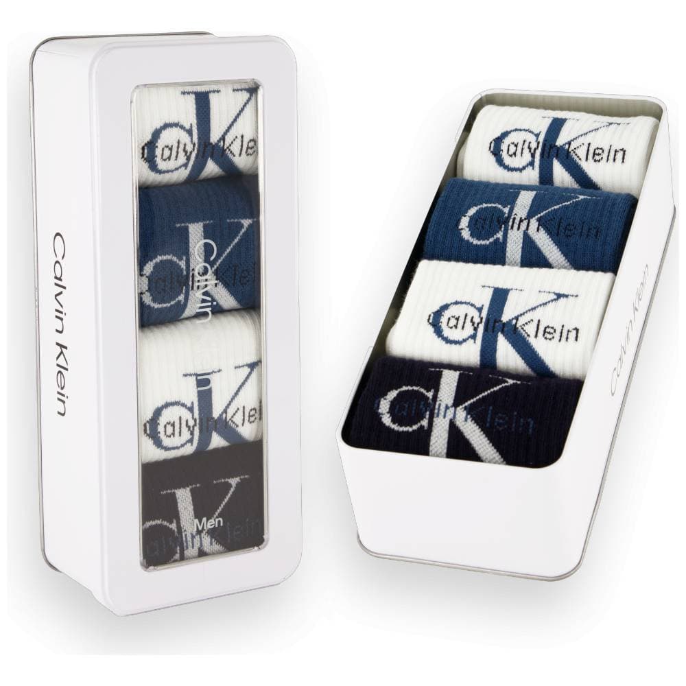 Calvin Klein uomo pack 4 calze blu bianco 701235982003801 in Calze Prodotti di Classe - Nocera Superiore, commercioVirtuoso.it