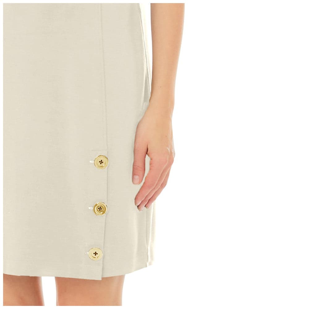 Liu Jo abito corto bianco in jersey con bottoniTA5292JS182 Vestiti Liu Jo