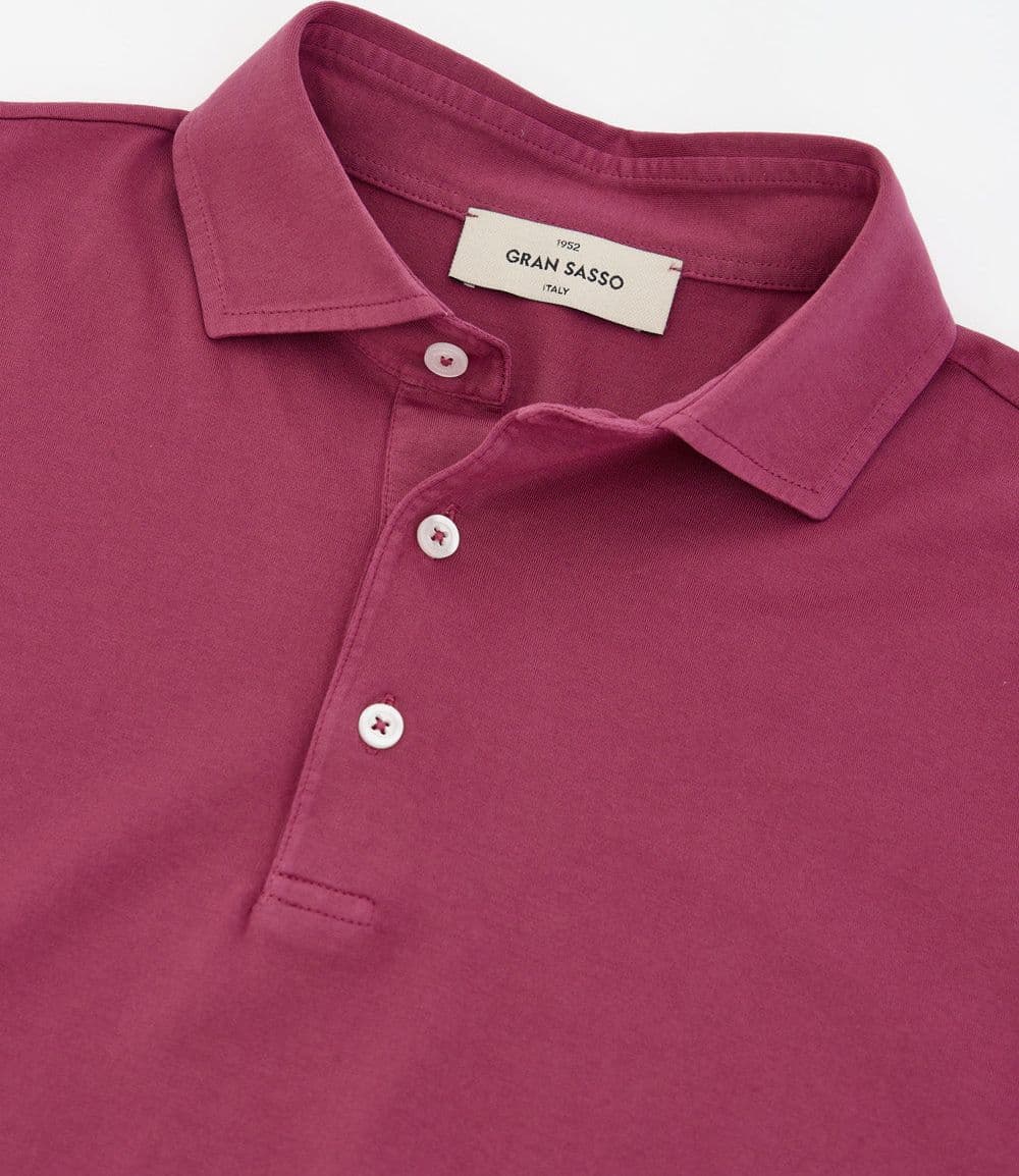 Gran Sasso Polo in Cotone Porpora da uomo in Polo Drestige - Casamassima, commercioVirtuoso.it