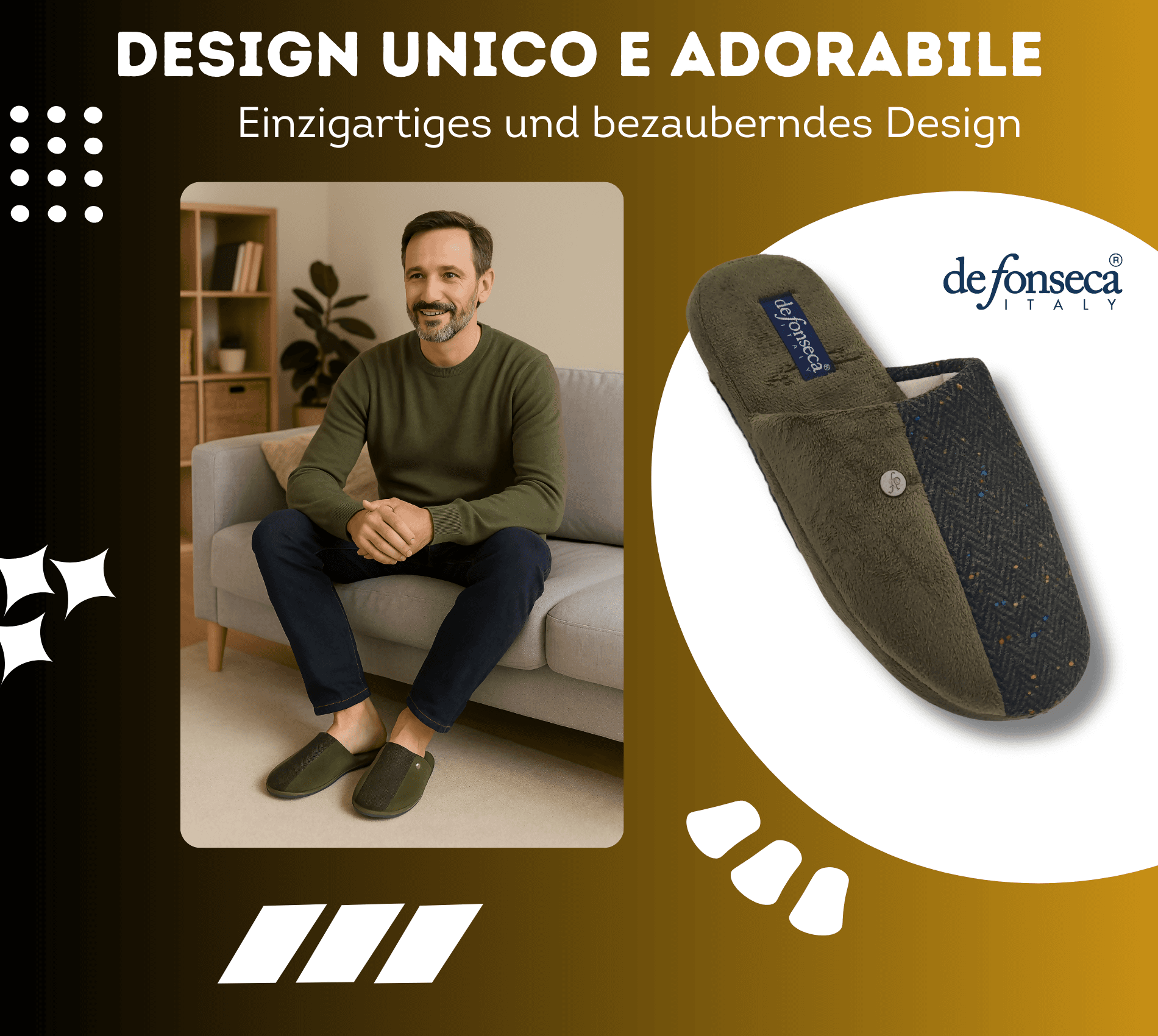 de fonseca Savoia Ciabatte Uomo Invernali da Casa, Pantofole Chiuse e Calde, Produzione Artigianale in Pantofole Primo Calzature - Venezia, commercioVirtuoso.it