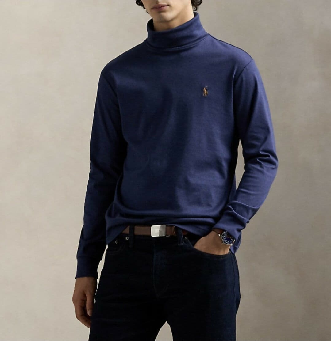 Polo Ralph Lauren Dolcevita Uomo in cotone SOFT COTTON ROLL NECK - Maglietta a manica lunga in Pullover senza maniche e gilet fatti a maglia Euforia - Bronte, commercioVirtuoso.it