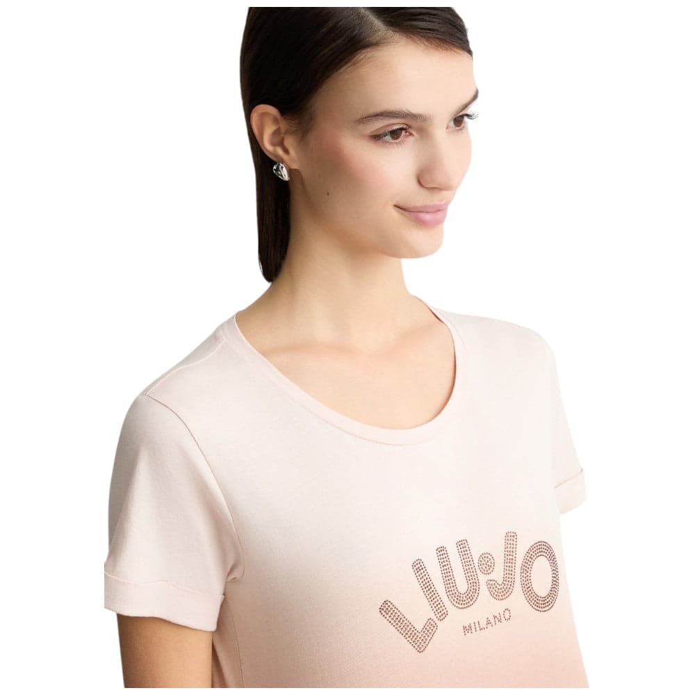 Liu Jo t-shirt marrone con strass TA5267JS923 M9113 T-shirt Liu Jo
