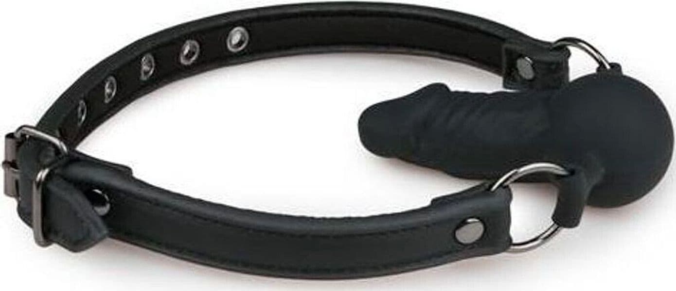 Easytoys Pecker Gag silicone nero regolabile, resistente agli strappi e impermeabile in prodotto Erosdom - Palmi, commercioVirtuoso.it