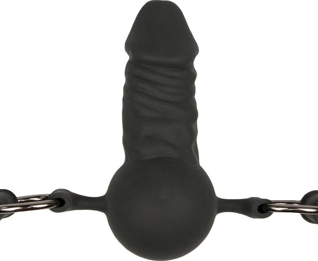 Easytoys Pecker Gag silicone nero regolabile, resistente agli strappi e impermeabile in prodotto Erosdom - Palmi, commercioVirtuoso.it