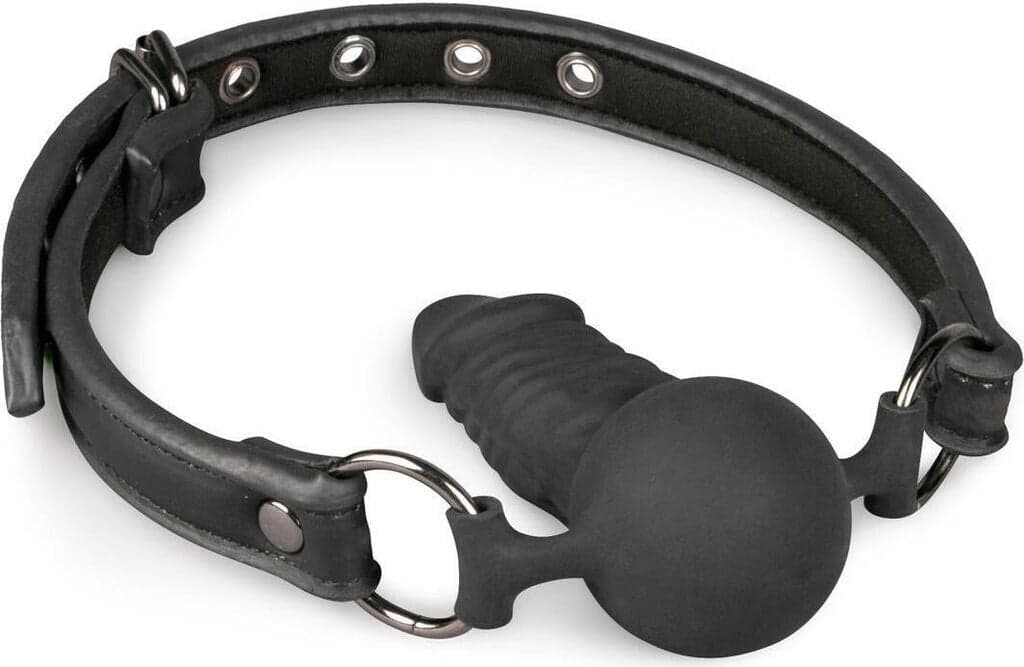 Easytoys Pecker Gag silicone nero regolabile, resistente agli strappi e impermeabile in prodotto Erosdom - Palmi, commercioVirtuoso.it