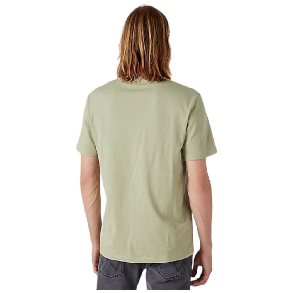 Wrangler t-shirt verde stampa America W70PEEG15 T-shirt Wrangler