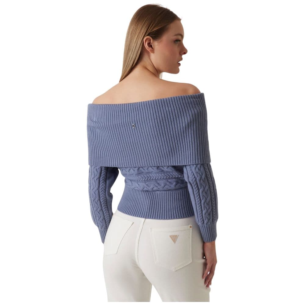 Guess maglione a trecce scollo Bardot W5BR55Z2ZK2G7HZ in Maglioni Prodotti di Classe - Nocera Superiore, commercioVirtuoso.it
