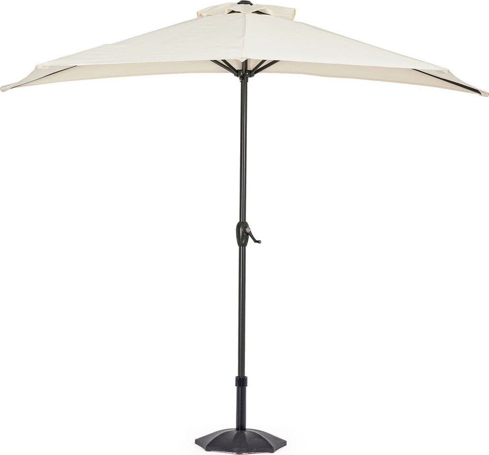 Ombrellone Mezzaluna a parete salvaspazio "Kalife" in alluminio verniciato a polvere per giardino e balcone Ø 270 cm - 18