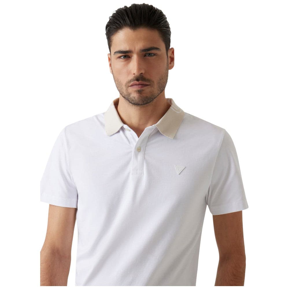 Guess maglietta polo bianca Nolan M5GP66 J1314 G011 Polo Guess