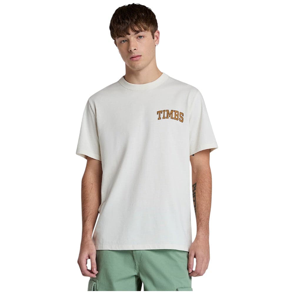 Timberland t-shirt vintage white logo grafico Timberland TB0A6GP3CM9