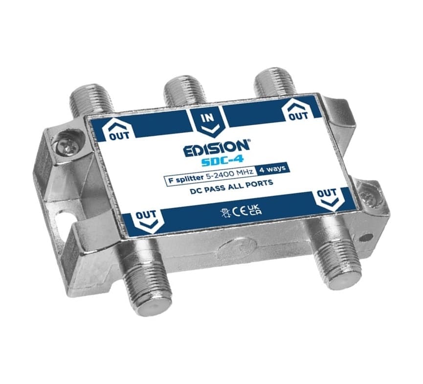 Splitter 4 vie F 5-2400Mhz Satellitare e Terrestre EDISION SDC-4 in Splitter DFP Elettronica Store - Scafati, commercioVirtuoso.it