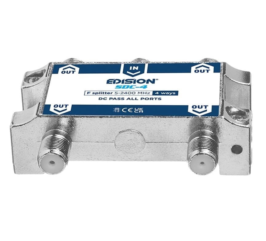 Splitter 4 vie F 5-2400Mhz Satellitare e Terrestre EDISION SDC-4 in Splitter DFP Elettronica Store - Scafati, commercioVirtuoso.it