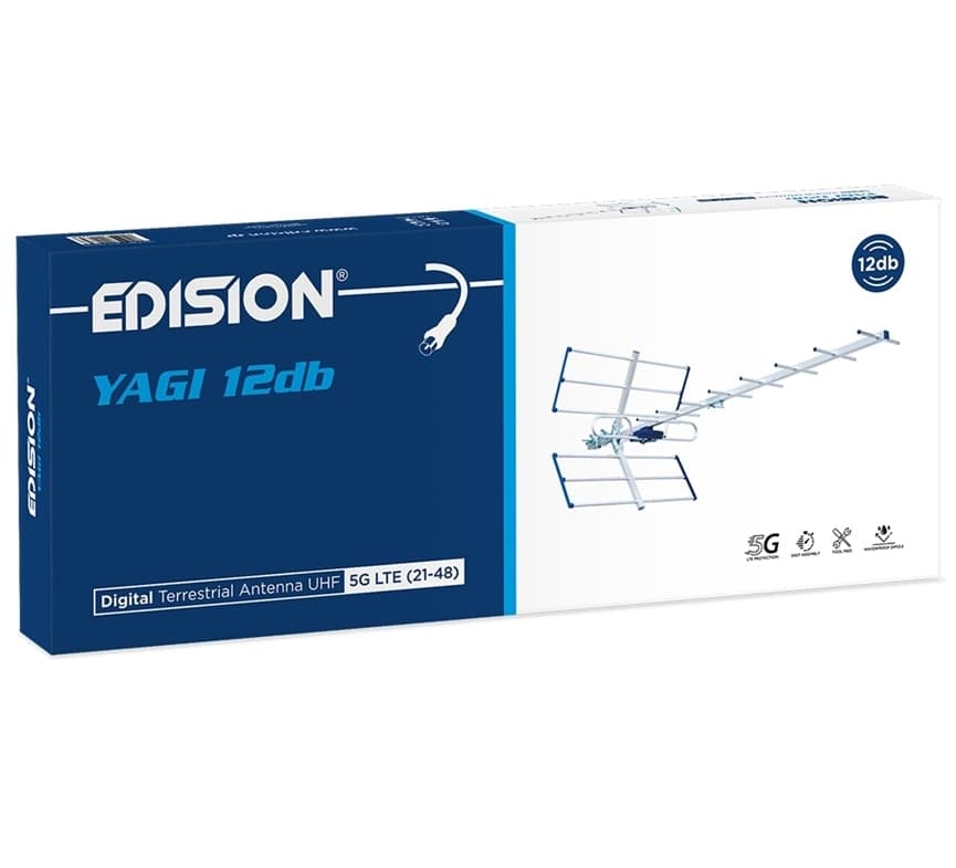 Antenna Digitale Terrestre Banda UHF CH 21-48 con Filtro 5G LTE EDISION YAGI 12db in Antenne TV DFP Elettronica Store - Scafati, commercioVirtuoso.it